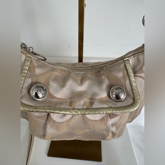 COACH Poppy Signature Satin Groovy two way Bag GOLD #13833 2009 - Picture 6 of 17